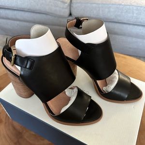 Caslon Miriam Leather Block Heel Sandal Black Women’s (SZ 7.5)